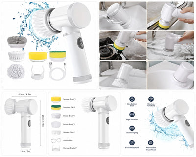 5-in-1 Magic Brush – Rechargeable Electric Cleaning Brush.