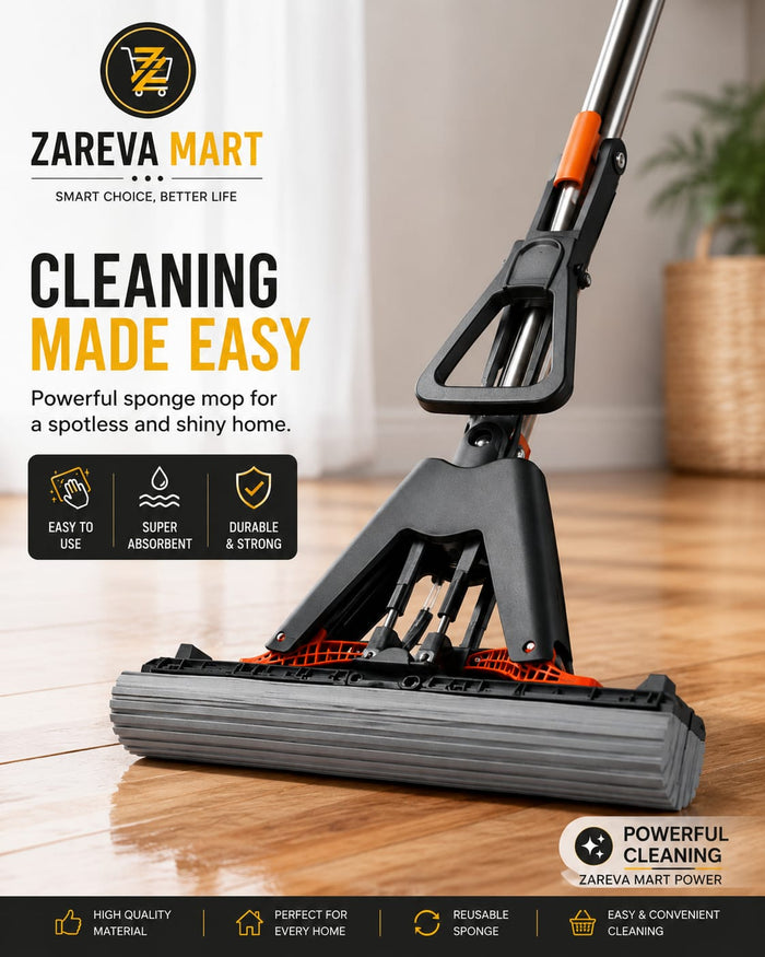 Premium Self-Wringing PVA Sponge Mop